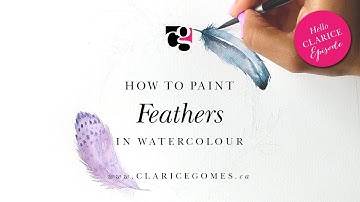 How to Paint Feathers in Watercolour - Hello Clarice Tutorials