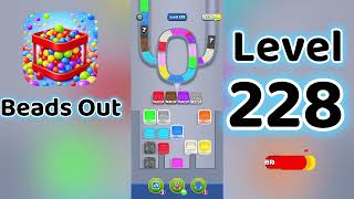 Beads Out Level 228  Walkthrough 🧩✨ | Tricky Bead Puzzle Solution | Go Answer