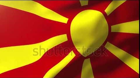 Macedonia flag waving in the wind. Looping sun rises style. Animation loop Stock video by