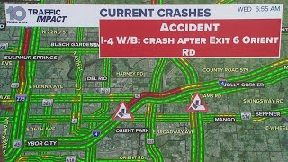 Traffic alerts for Tampa Bay area on Wednesday Oct 15