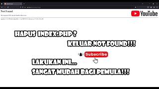Cara Menghapus Index.php Pada CodeIgniter | How To Delete Index.php on CodeIgniter