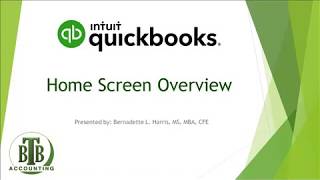 QuickBooks Desktop - Home Screen Overview