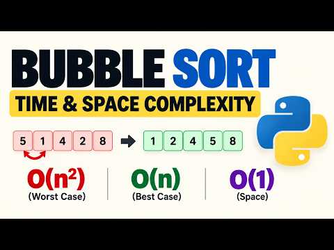 07: Bubble Sort Time & Space Complexity Explained | Python Tutorials