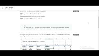 Week-5 Quiz | Page Breaks | Excel Skills for Business: Essentials | Coursera