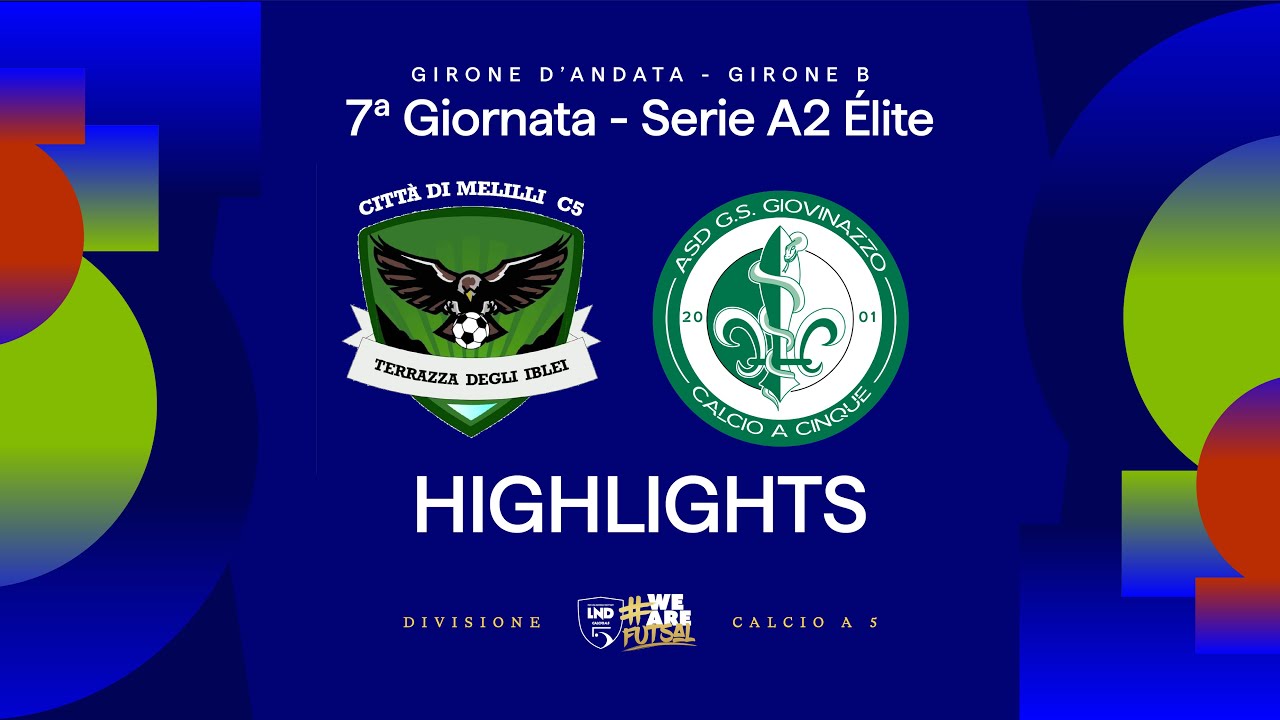 Città di Melilli-Giovinazzo 6-9 | Gol e highlights | 7ª giornata | Serie A2 Élite 2025/2026 - Gir B