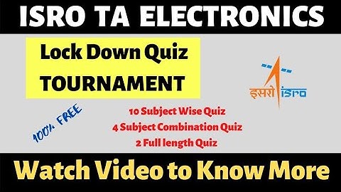 ISRO TA ECE (Electronics) Quiz Tournament