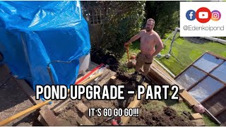 DIY Pond upgrades - Part 2. New & Improved Filter house - DEMOLITION  has started 👷🏼‍♂️🐟😳👍🏼
