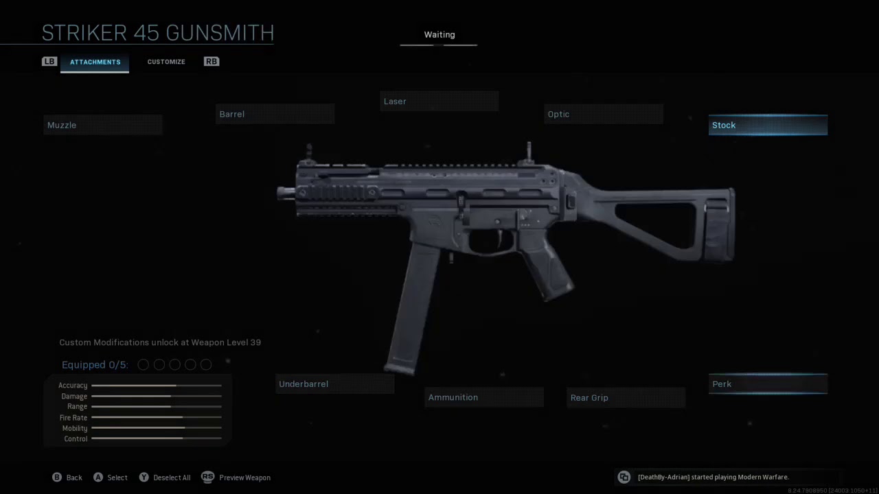 STRIKER 45 All Attachments Call of Duty Modern Warfare