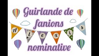 DIY Guirlande de fanions nominative