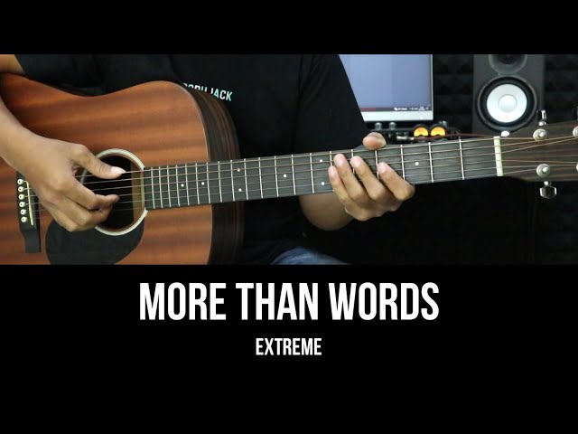 More Than Words - Extreme | EASY Guitar Tutorial with Chords / Lyrics - Guitar Lessons class=