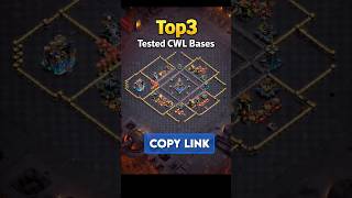Top 3 Tested TH18 CWL Bases 🔥 | Th18 war base link | 1star Th18 legend base | Anti spam base-#shorts