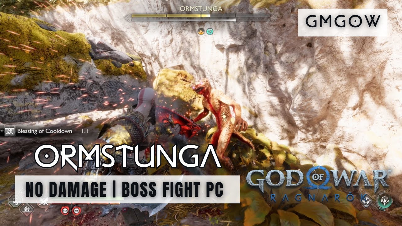 God of War Ragnarok PC | Ormstunga Boss Fight | GMGOW | No Damage