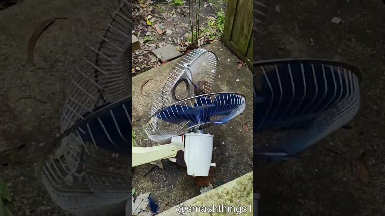 Slow Motion Hoover Desk Fan Destruction