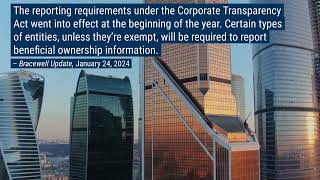 Bracewell Minute | Corporate Transparency Act, FINRA, Export Controls | January 29, 2024