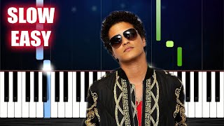 Bruno Mars - Talking To The Moon - SLOW EASY Piano Tutorial