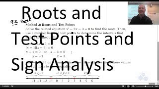 PC 20 9.2 Solving Quadratic Inequalities in one variable - including "Sign Analysis" (#2of2)