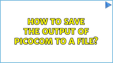 Ubuntu: How to save the output of picocom to a file?