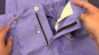 How to sew a fly front zipper