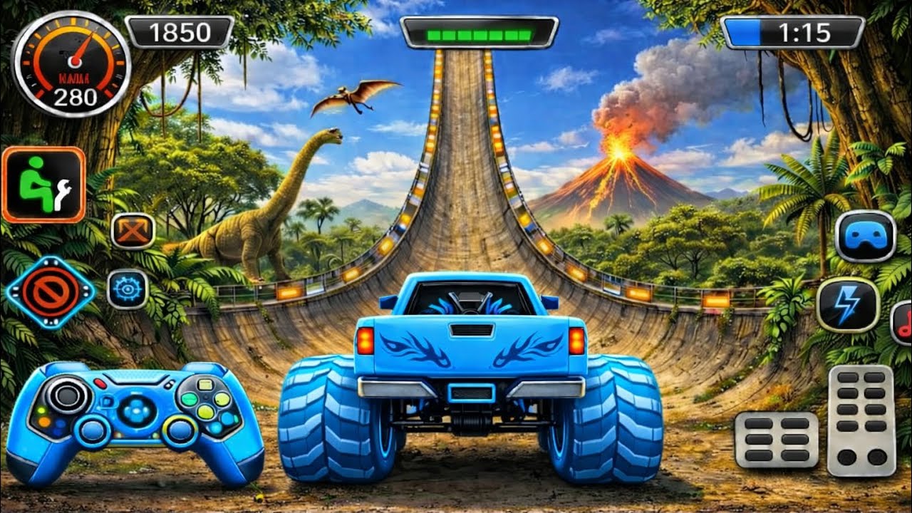 Monster Truck Mega Ramp Impossible Driver - 4x4 Ultimate Car Stunts GT Racing- Android GamePlay 2026