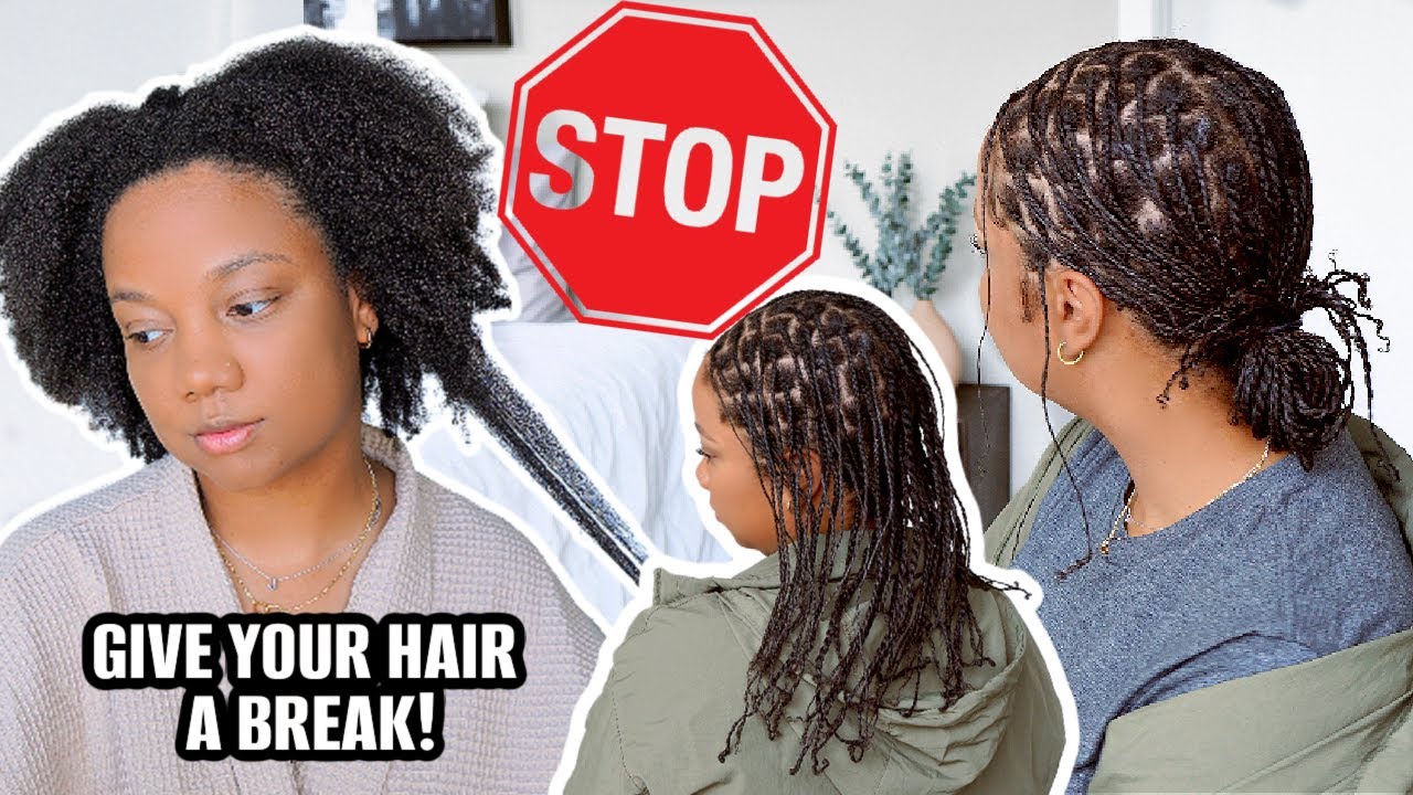 STOP! Give Your NATURAL 4B / 4C HAIR A BREAK! | LENGTH RETENTION MINI BRAIDS & TWIST
