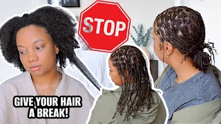STOP! Give Your NATURAL 4B / 4C HAIR A BREAK! | LENGTH RETENTION MINI BRAIDS & TWIST