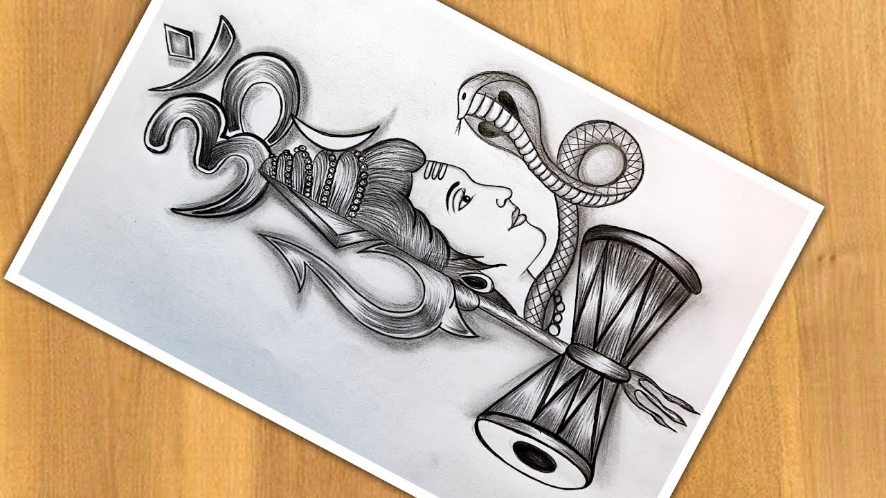 How To Draw Lord Shiva  Step By Step  How To Draw Mahadev  Tutorial  Mahashivratri Drawing