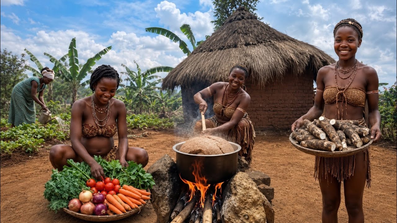 Typically African Village Life, With Authentic Breakfast Recipes From Our Hardworking Mum