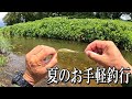 日本の小川も良いぞ！こんな使い方でも水面を割ってくれる綺麗な魚に癒されました。