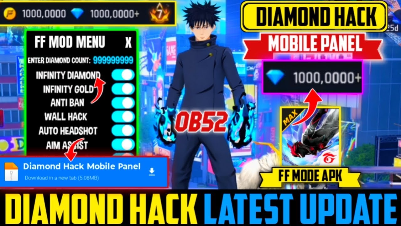 Free Fire Diamond Hack | OB52 | Mod Menu Apk Free Fire | Free Diamonds in Free Fire | Free Fire Hack