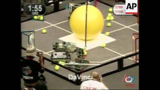 High school robotics teams from around the world compete in contest