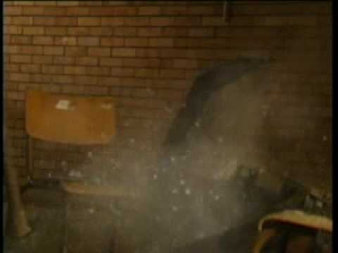 TV smash with sledgehammer