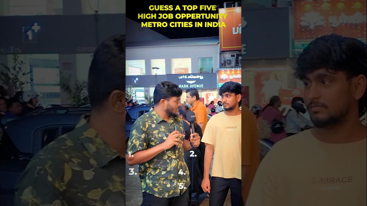 Top 5 high job opportunity metro cities in 🇮🇳