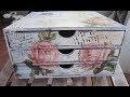 Como decorar una cajonera de madera con decoupage y decapado - conideade