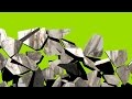 5 Different Wall Collapse Transition Pack 1080p - Green Screen