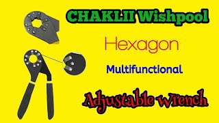 CHAKLII Wishpool Hexagon Metal Universal Multi-Function Adjustable Wrench