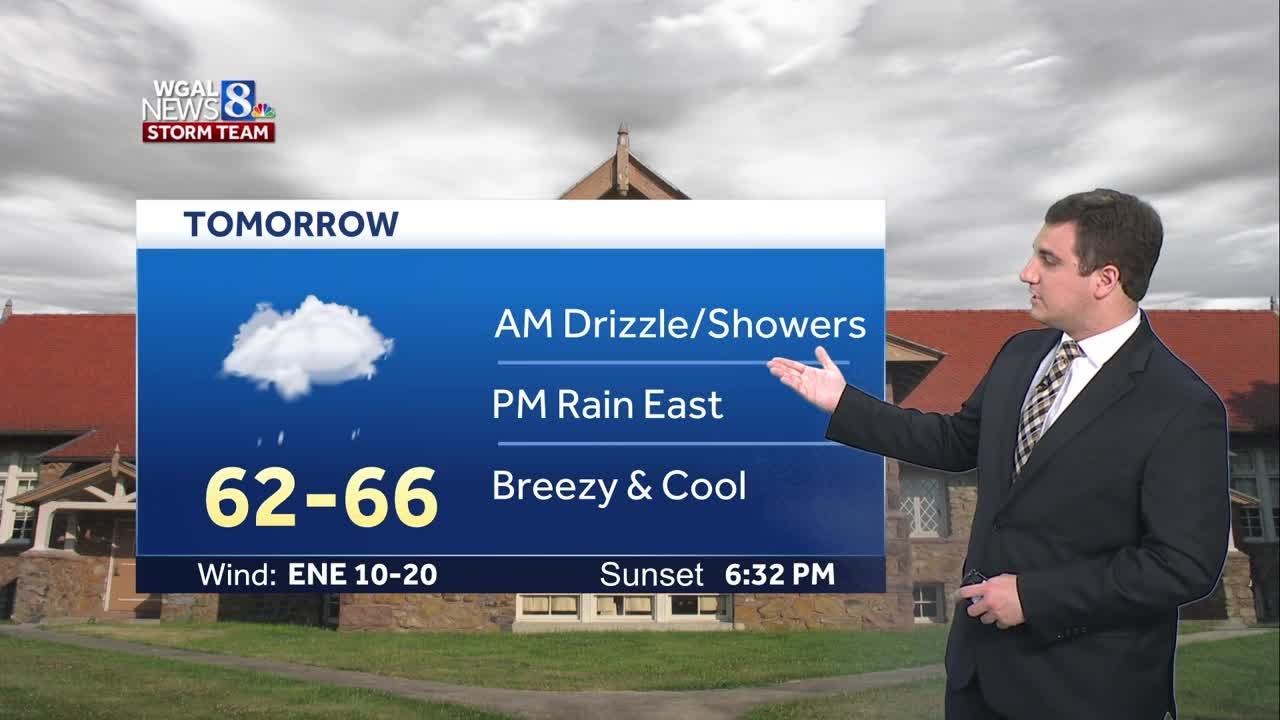 Showers & Breezy Conditions Sunday For South Central PA - YouTube
