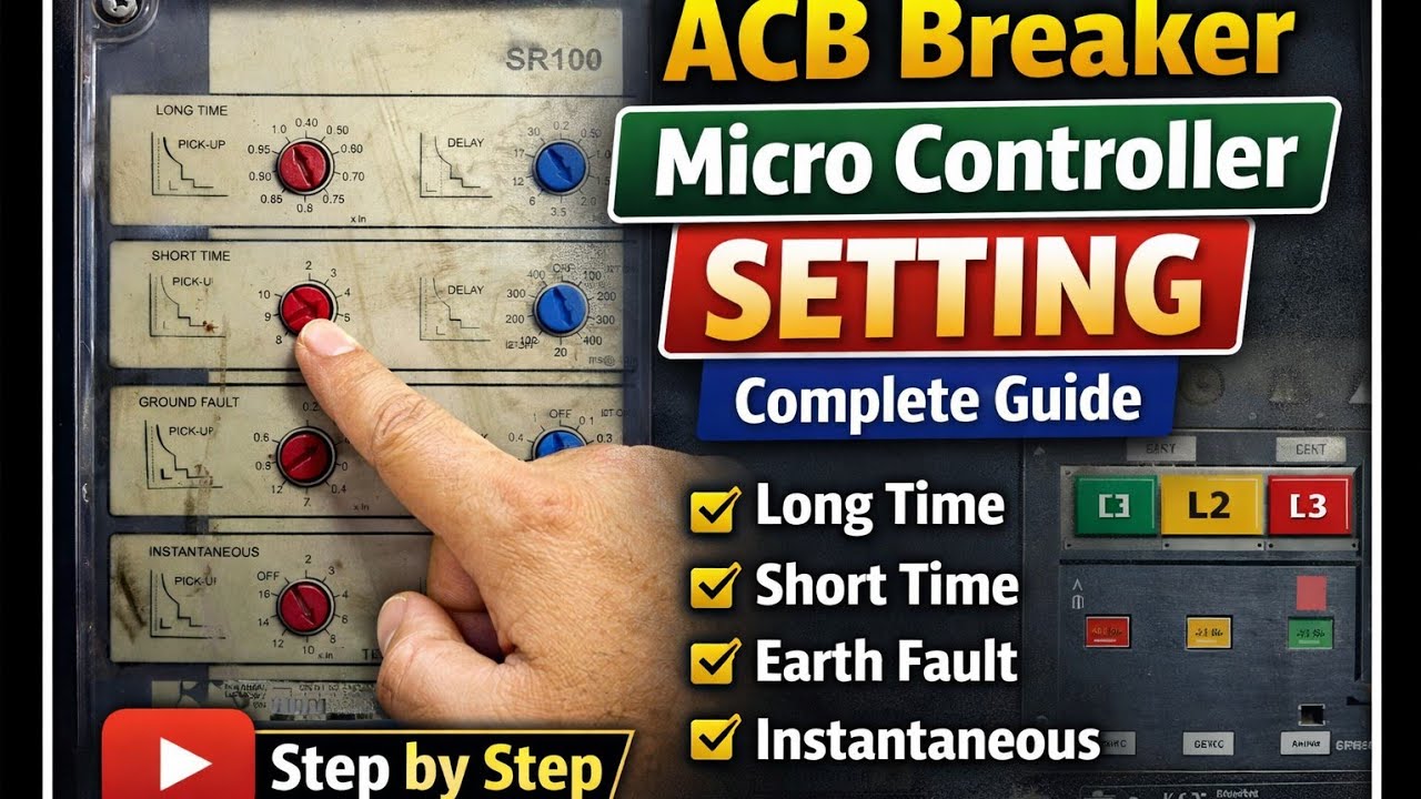 ACB breaker Micro Controller Setting Kaise kare #acb - YouTube