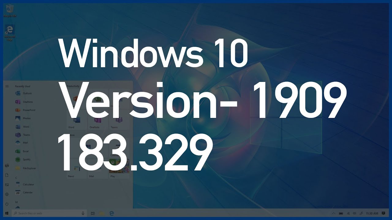 Windows 10 1909, 19H2, November 2019 update, What is the New Features in 1909 Version of Windows ✔ windows 10 pro
