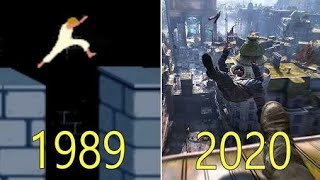Evolution of parkour games from 1989 to 2020