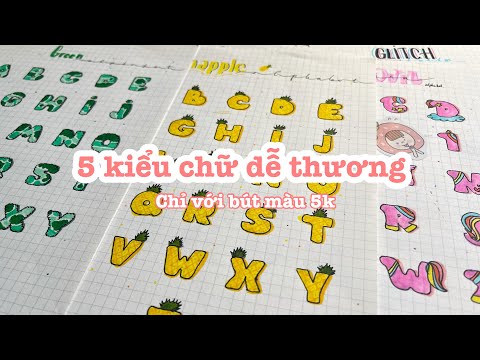 Video Top 5 kiểu chữ dễ thương chỉ với bút lông 6k// Kiểu... - youtube