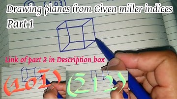 How to draw planes from miller indices part 1 - miller indices - Subscribe 👇😊