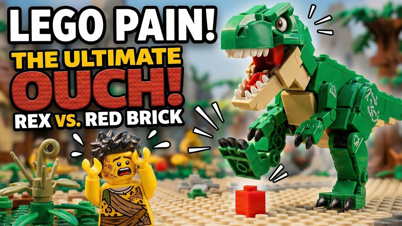 LEGO T-Rex vs LEGO Brick : Funny Dinosaur Rescue Operation Primal Bricks