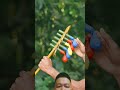 Creations bamboo toys with colourful #bamboo #slingshots #diy
