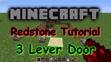 3 Lever Door Redstone Tutorial (how to build make)