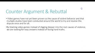 Why We Should Be Against Video Game Violence Presentation