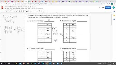 Intro to Constant Ratio of Exponential Functions