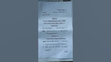 BCA 3rd Sem|Data Structures|#DS #BCA #3rdsem #2020