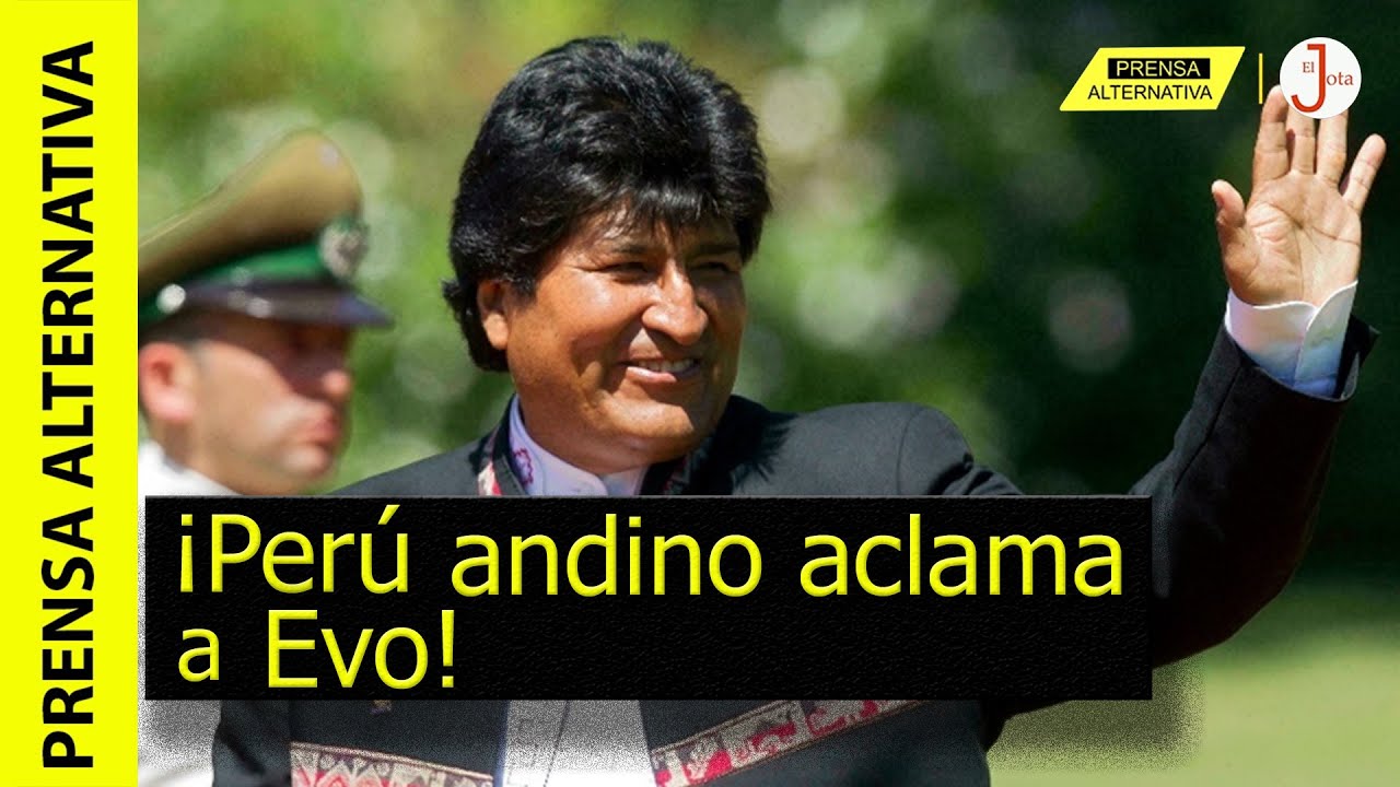 Evo vitoreado por pueblo peruano durante juramentación de Castillo!
