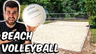 WE BUILT A VOLLEYBALL COURT! INSANE BACKYARD!