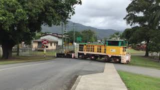 Railroad Crossing of Cane Train locomotive